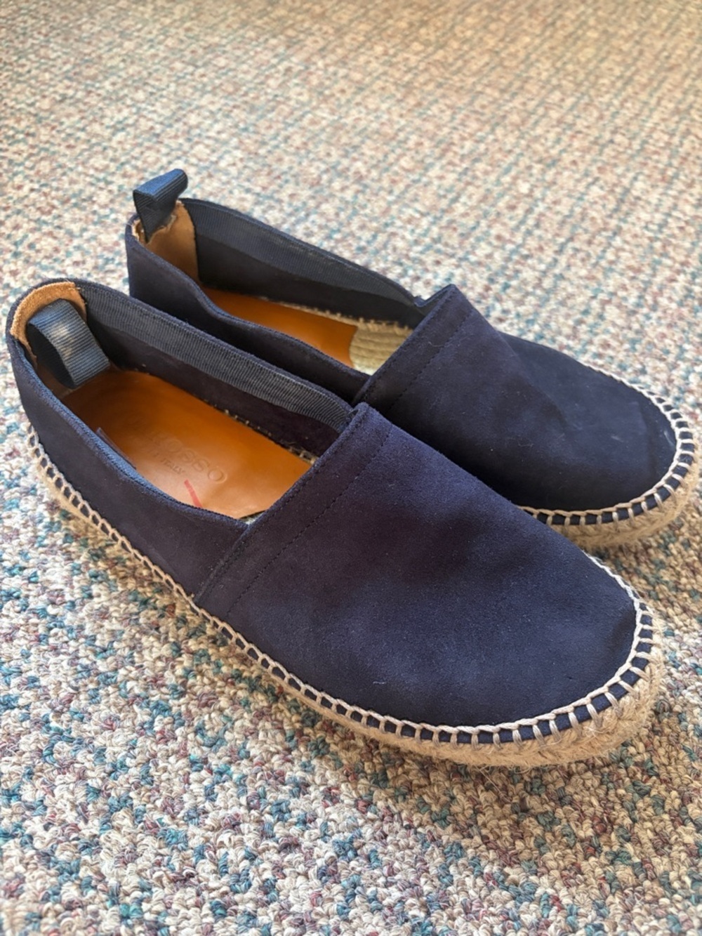 Scarosso Espadrilles size 37 blue suede